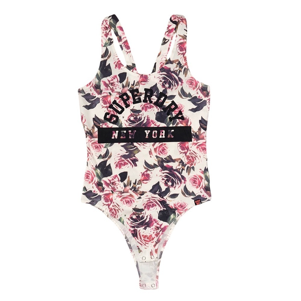 NWOT Superdry Women’s Lenox Bodysuit Floral Size Med. New Without Tags.